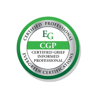 Certified Grief Informed Professional badge - Evergreen Certifications