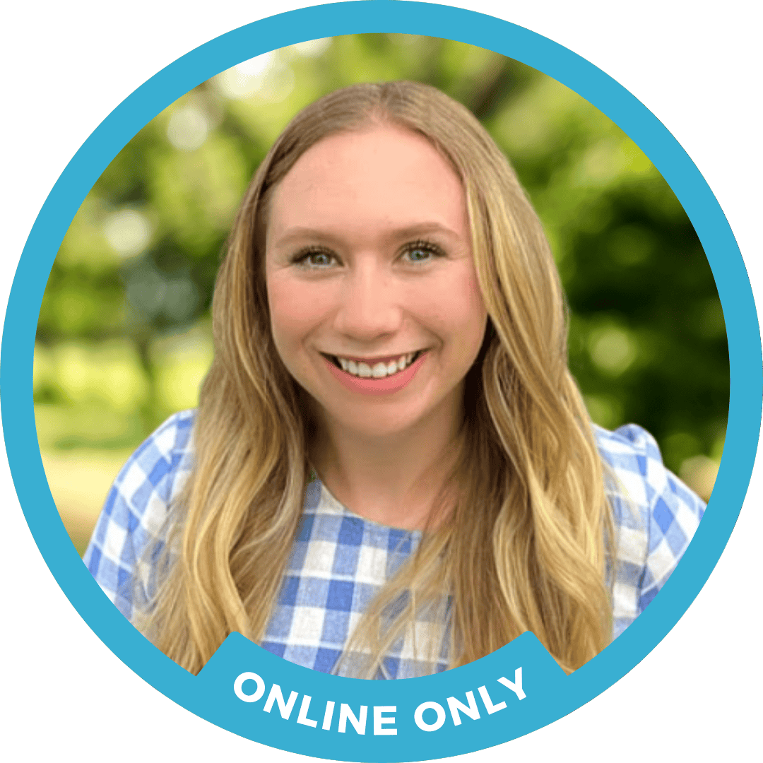 Counselor Eiryn Rogers smiles kindly in front of a nature background