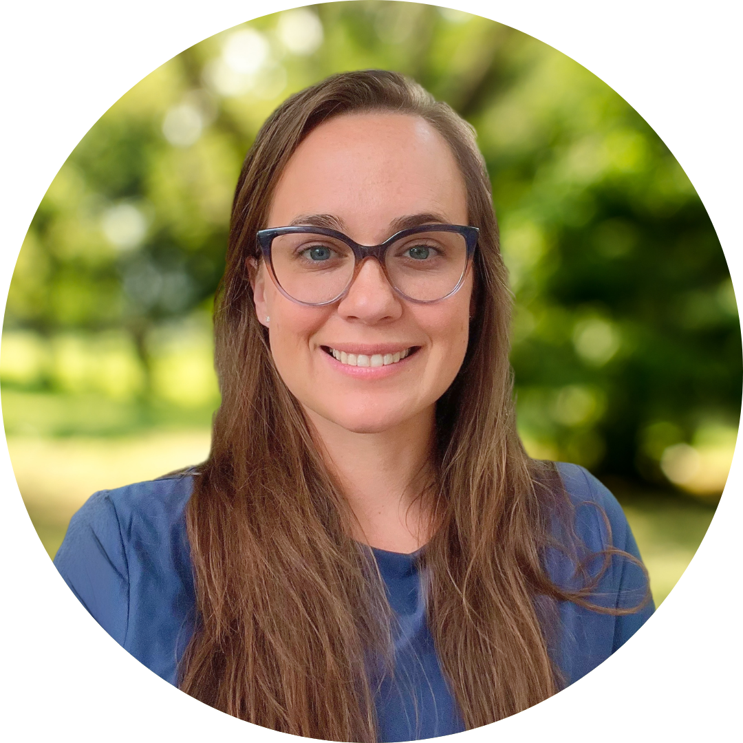 Smiling female counselor in glasses