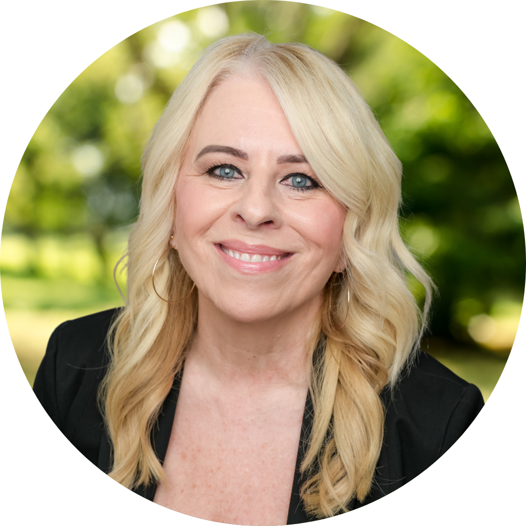 Pleasantly smiling female counselor with blonde hair