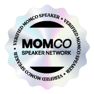 Verified MomCo Speaker Network badge