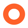 Solid orange-red 'O' logo for Optum insurance on a white circle background