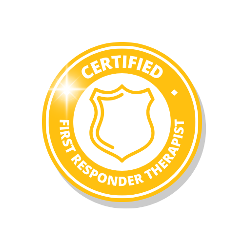 Certified first responder therapist badge