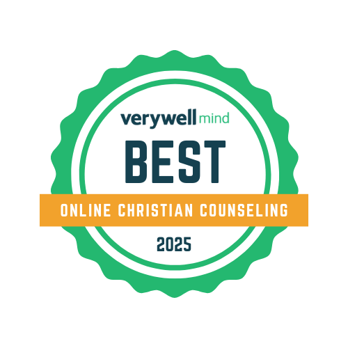 Verywell Mind's best online christian counseling award badge
