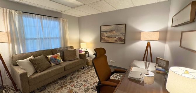 Room 1 of our Centennial office for Cornerstone Christian Counseling