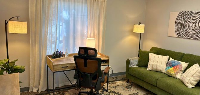 Room 3 of our Centennial office for Cornerstone Christian Counseling