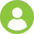 white person icon on a lime green circle